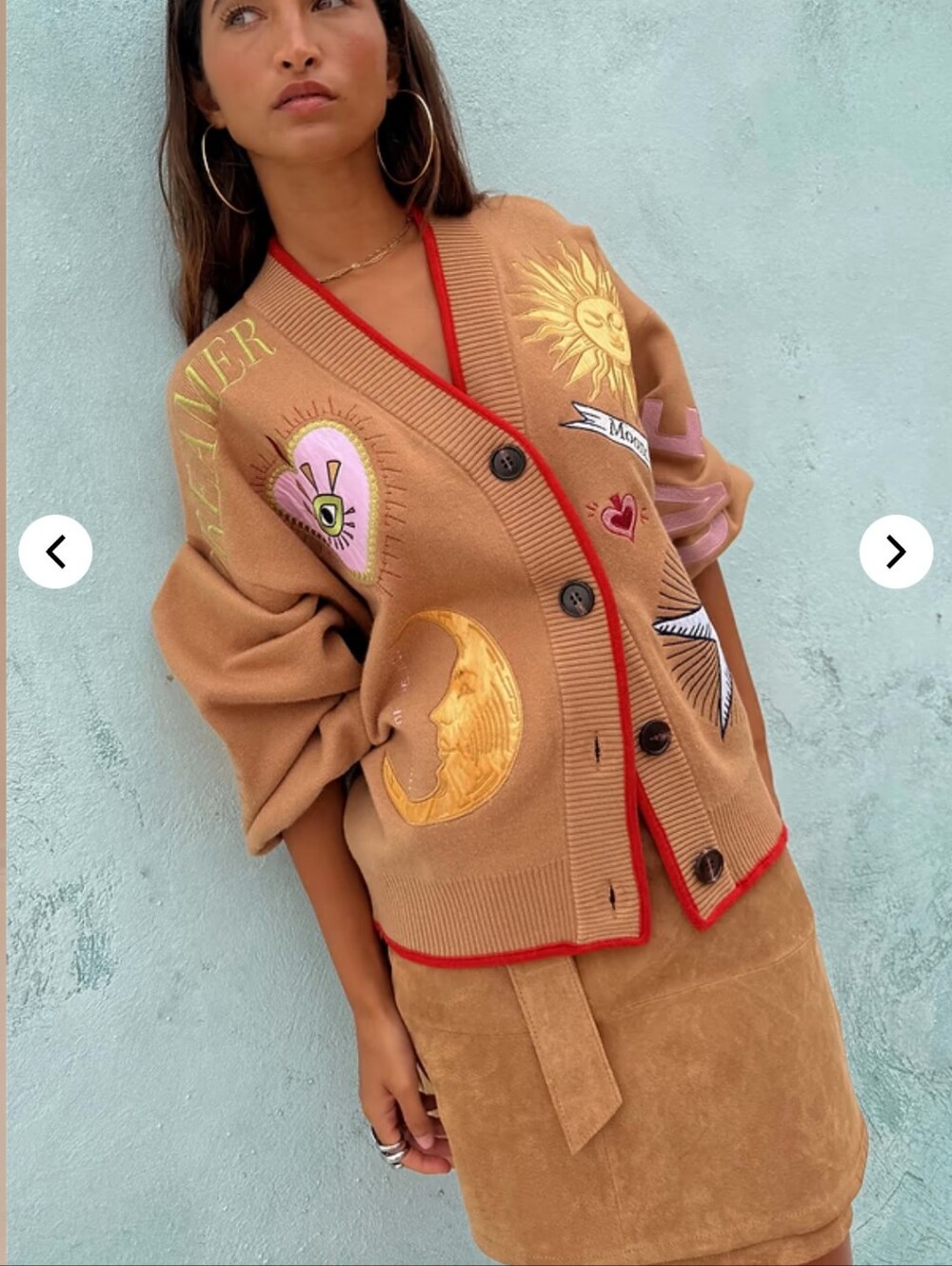 Never Fully Dressed Mystical Cardigan Camel Large